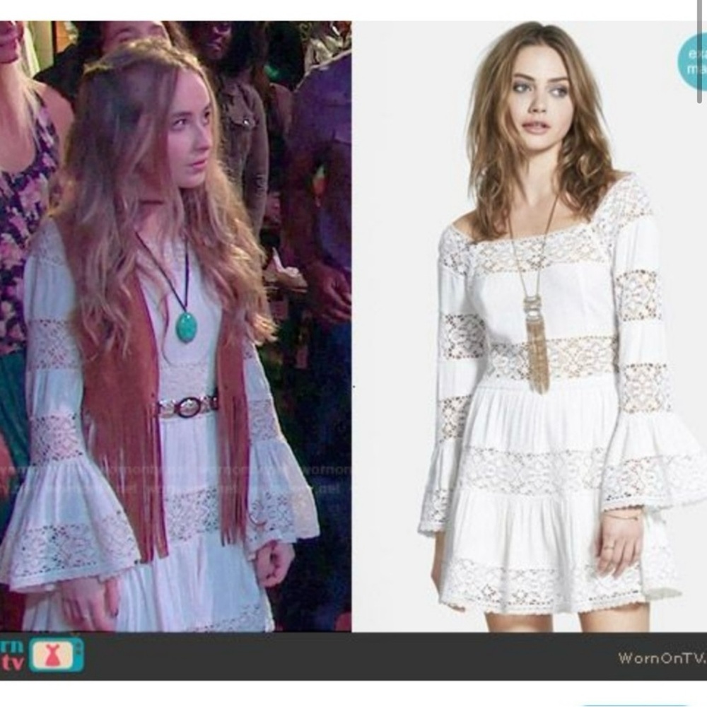 Free People White Lace Mini Dress - Picture 4 of 14